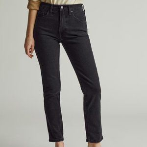 Everlane The Original Cheeky Crop 100% Organic Cotton Black Jeans Size 26